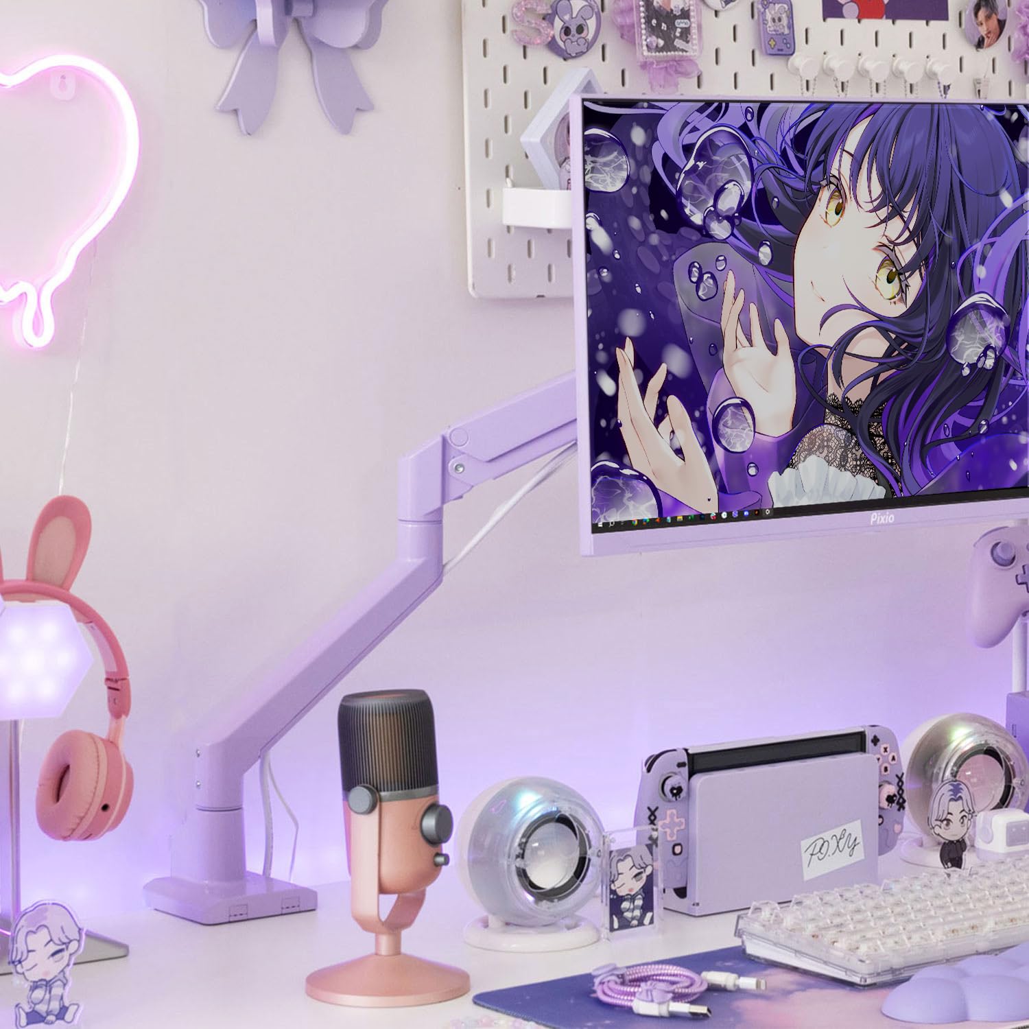 Amazon.co.jp: Pixio PS1S Wave Pastel Purple Pastel Purple Monitor